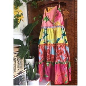 Farm Rio Mixed Garden Midi Dress S